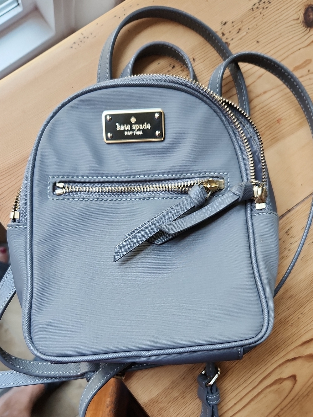 Kate Spade Gray Mini Nylon Backpack